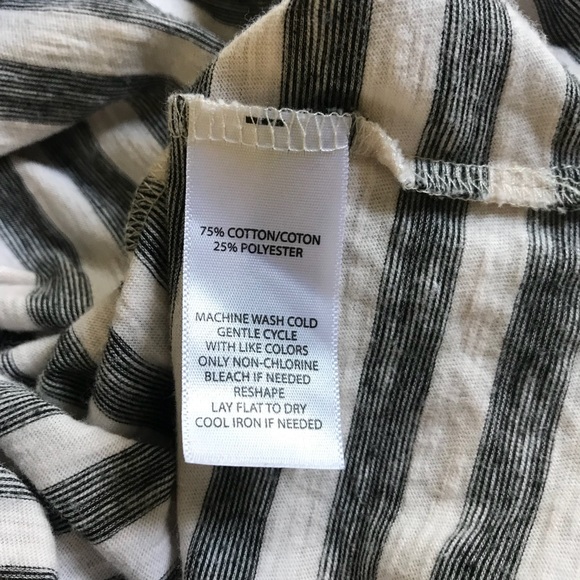 ATHLETA |  stripe boat neck oversized crop top, M - Picture 6 of 7